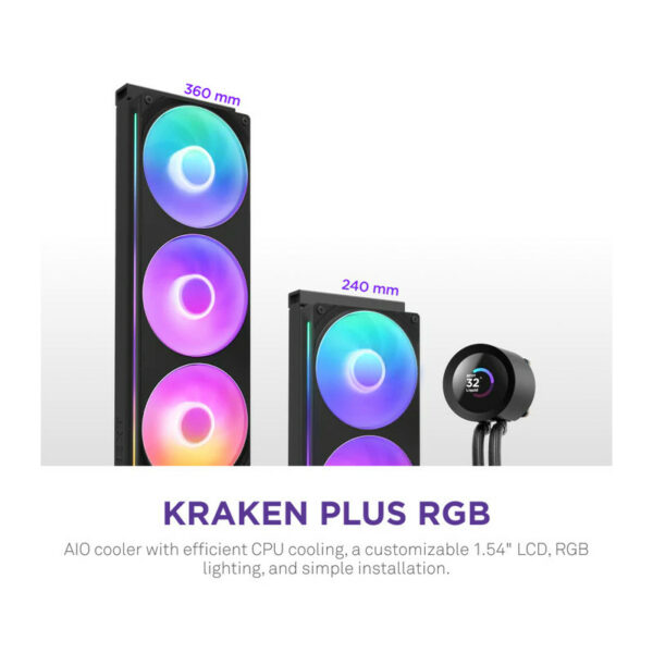 NZXT Kraken 240 RGB V2 - 240mm AIO (Black) – Image 2