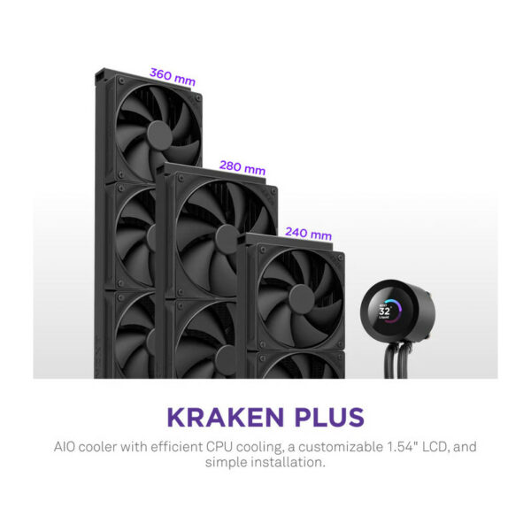 NZXT Kraken 240 V2 - 240mm AIO (Black) – Image 2