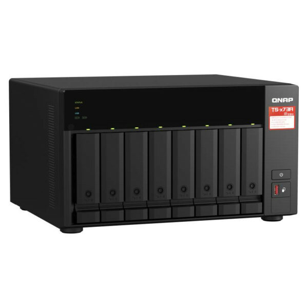 QNAP TS-873A NAS Tower Ryzen Embedded V1500B 8 Go DDR4 Noir – Image 3