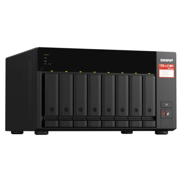 QNAP TS-873A NAS Tower Ryzen Embedded V1500B 8 Go DDR4 Noir – Image 4