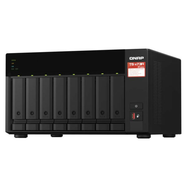 QNAP TS-873A NAS Tower Ryzen Embedded V1500B 8 Go DDR4 Noir – Image 6