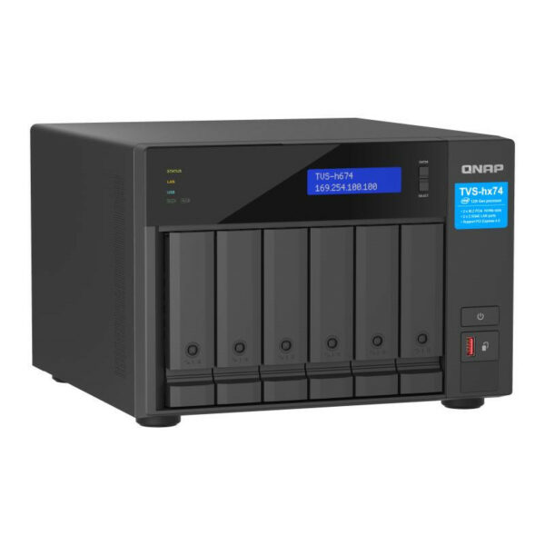QNAP TVS-h674 NAS Tower Intel Core i3 i3-12100 16 Go DDR4 Noir – Image 3
