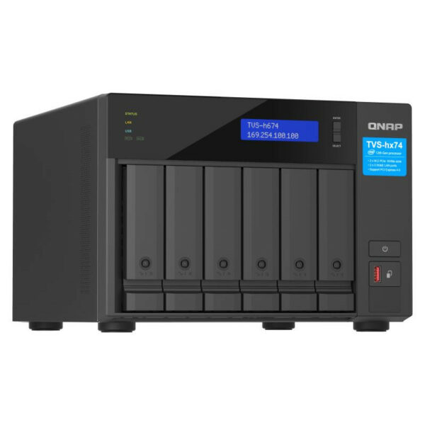 QNAP TVS-h674 NAS Tower Intel Core i3 i3-12100 16 Go DDR4 Noir – Image 4