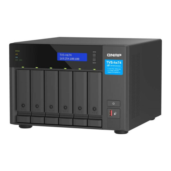 QNAP TVS-h674 NAS Tower Intel Core i3 i3-12100 16 Go DDR4 Noir – Image 5
