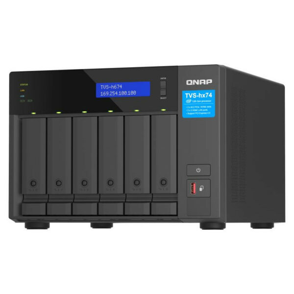 QNAP TVS-h674 NAS Tower Intel Core i3 i3-12100 16 Go DDR4 Noir – Image 6