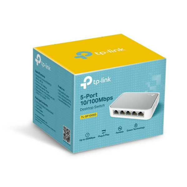 TP-Link TL-SF1005D Géré Fast Ethernet (10/100) Blanc – Image 2